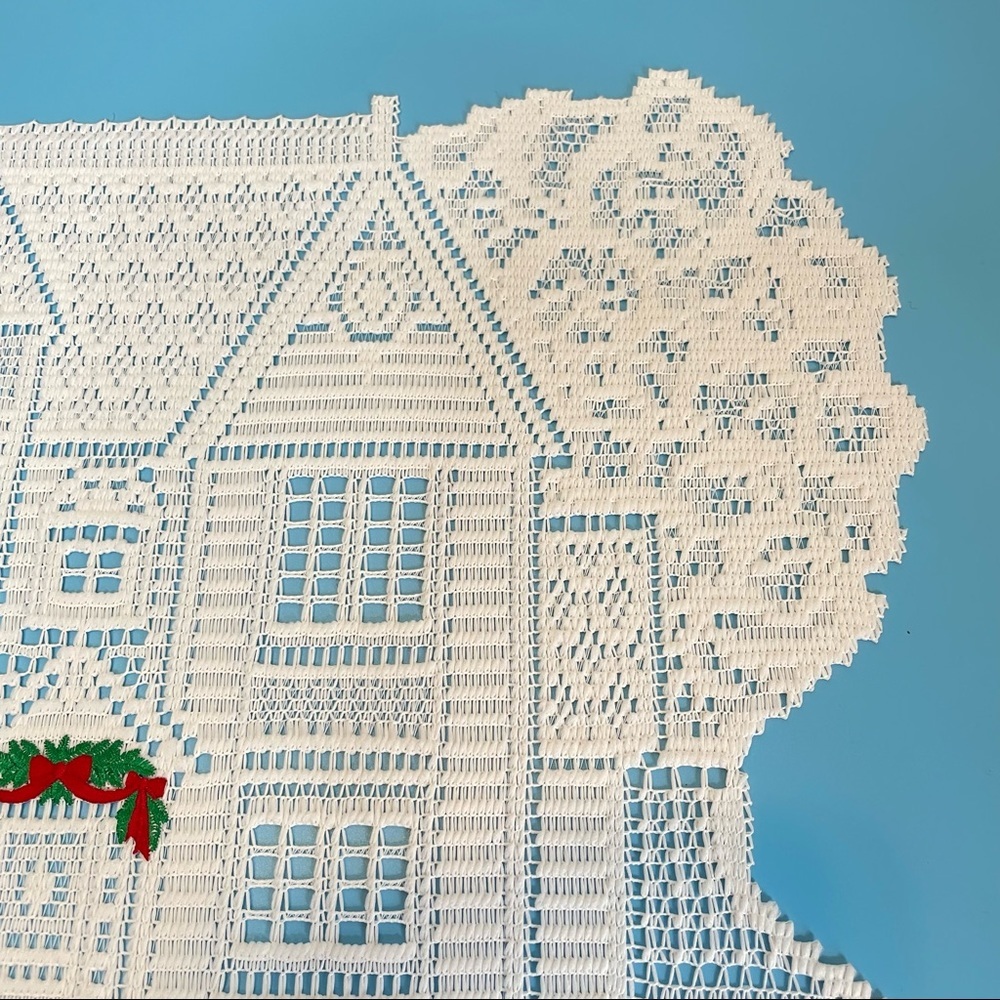 Lace Christmas Placemats Homes Garland Embroidery Kitchen Table Linens - Picture 5 of 11